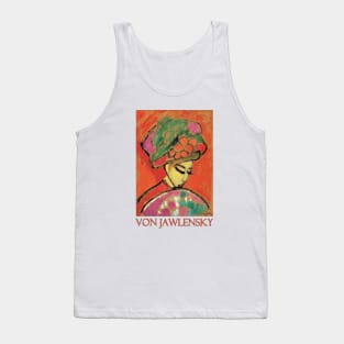 Young Girl with a Flowered Hat by Alexej von Jawlensky Tank Top